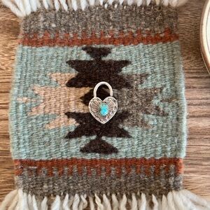 Native Made Turquoise Lock Pendant